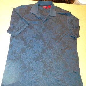 EUC Mens L Izod Golf Navy Polo